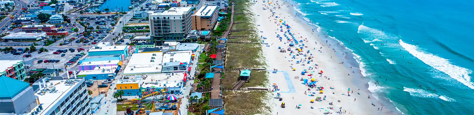 Carolina Beach, NC aerial view carolina beach